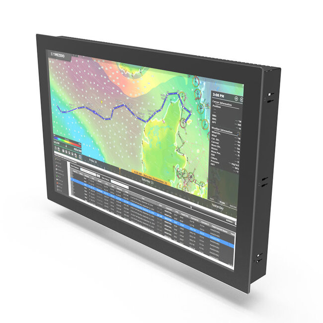 NOTTROT N-line N241KG 24,1" Vollglas-Panelmontage mit hoher Helligkeit, Multi-Touchscreen, 9-36 V, Dimmfunktion, optischer Verbindung und Antireflexglas - DNV-zertifiziert