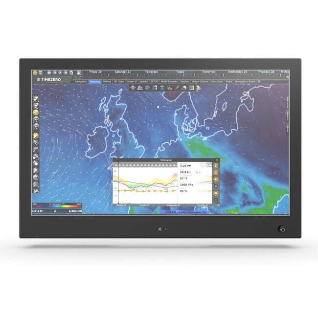 NOTTROT Monitoren voor de maritieme sector N-line N270KGE 27" Vollglas-Panelhalterung mit Multi-Touchscreen, 9-36 V, Dimmfunktion, optischer Bindung und Antireflexglas – DNV-zertifiziert