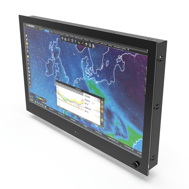 NOTTROT Monitoren voor de maritieme sector N-line N270KGE 27" full glass panel mount with high bright, multi touchscreen, 9-36V, dimming, optical bonding and anti glare glass - DNV Certified