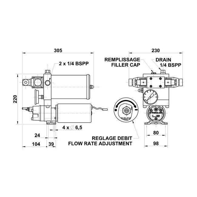 FURUNO Permanently running hydraulic pump EV2