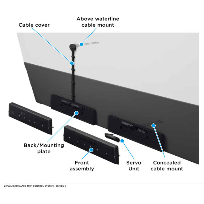 ZIPWAKE Series 1000E straight kit box trim system