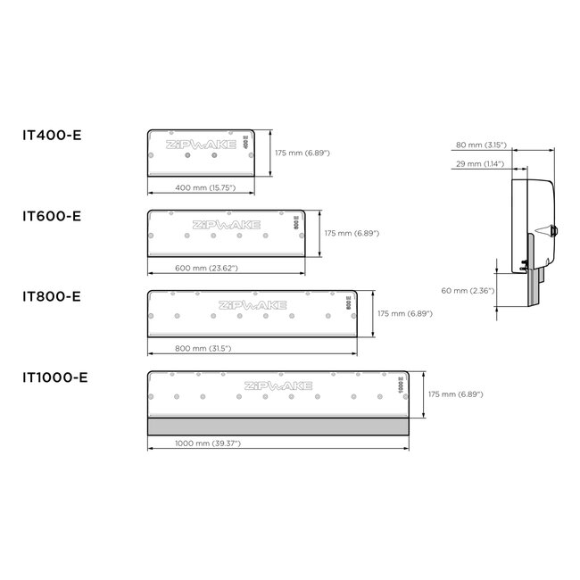 Series 1000E gerade kitbox trimsystem