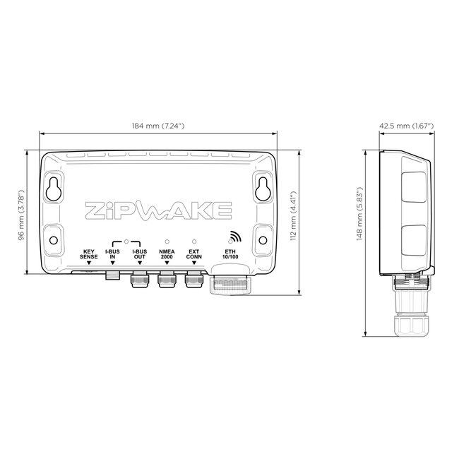 ZIPWAKE Series 300S Integrator Module Straight Kit Box Trimsysteem