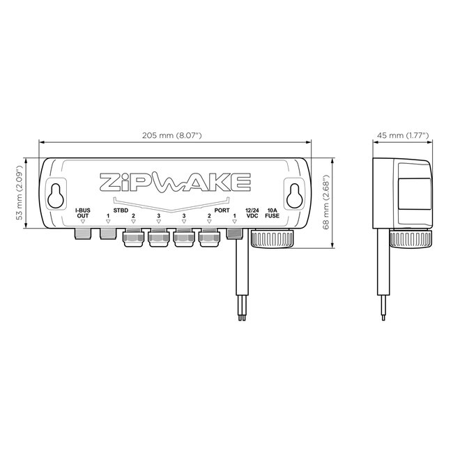 ZIPWAKE Series 300S Integrator Module Straight Kit Box Trimsysteem