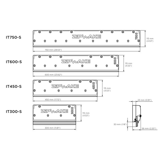 ZIPWAKE Series 300S Integrator Module Straight Kit Box Trimsysteem