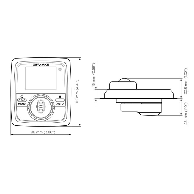 ZIPWAKE Series 300S straight kit box trim system