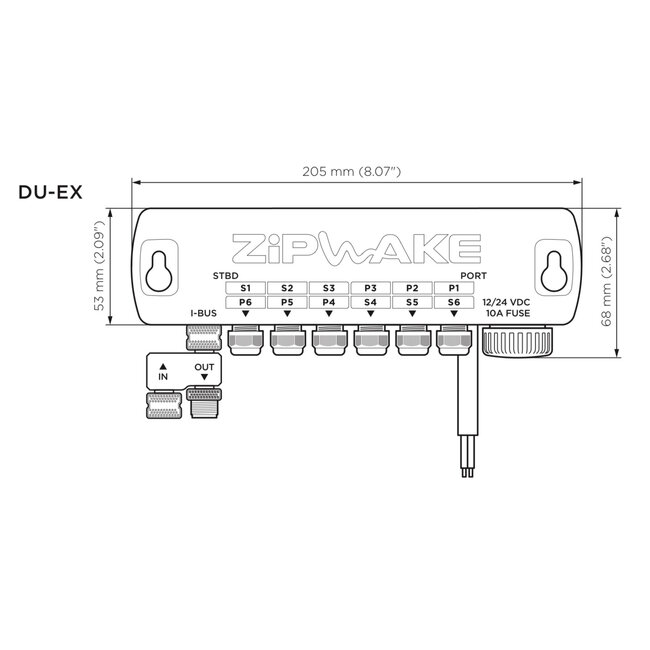 ZIPWAKE Serie 400E Chine Integrator Modul Bausatz Trimsystem