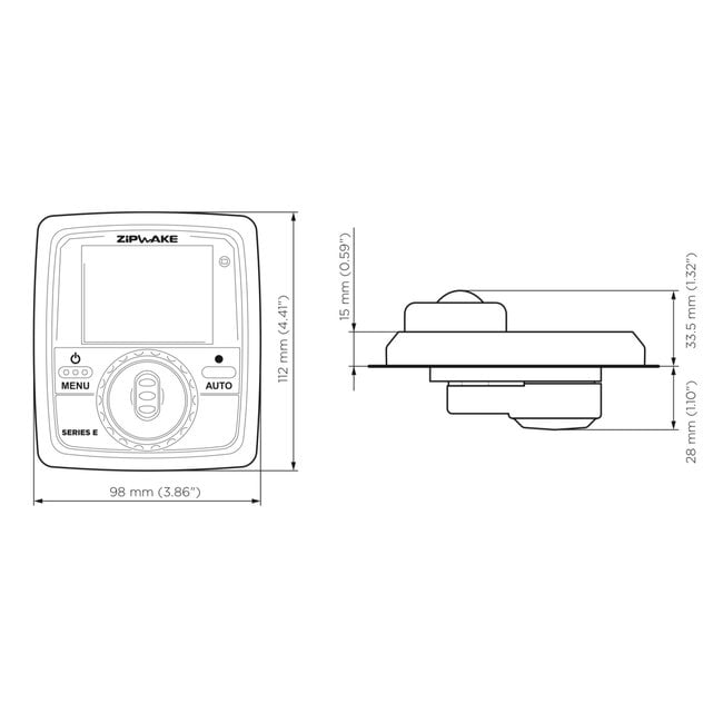ZIPWAKE Series 400E Integrator Module Straight Kit Box Trim System