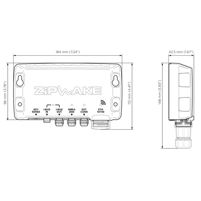 ZIPWAKE Series 450S Integrator Module Straight Kit Box Trim System