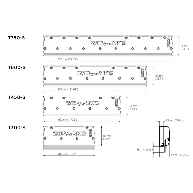 ZIPWAKE Serie 450S Straight Kit Box Trimsysteem