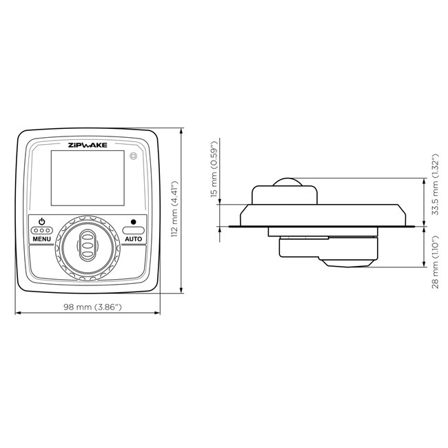 ZIPWAKE Serie 450S Straight Kit Box Trimsysteem