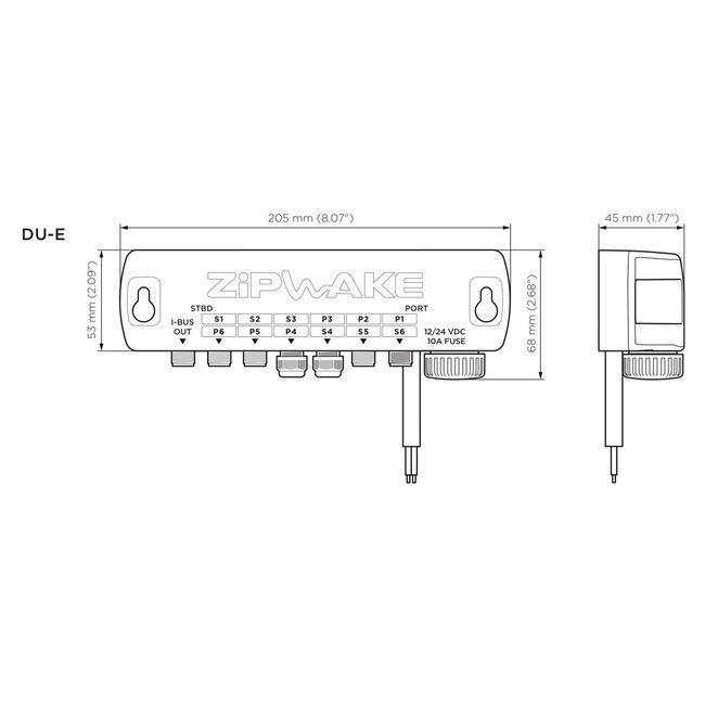ZIPWAKE Serie 450S Straight Kit Box Trimsysteem