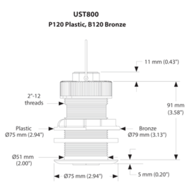 AIRMAR UST800 Ultrasonic Smart™ Sensor Speed & Temperatuur Smart sensor