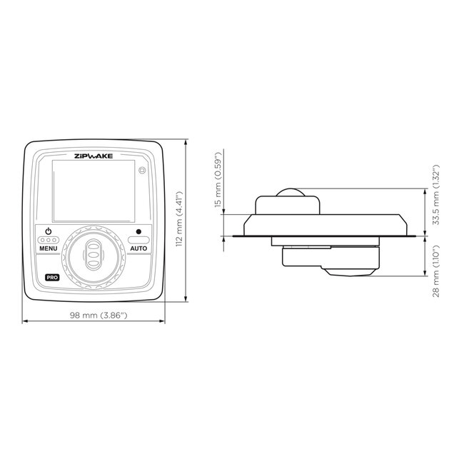 ZIPWAKE Series 1000E PRO Straight Kit Box Trim System