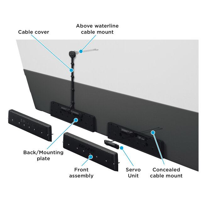 ZIPWAKE Series 1000E PRO Integrator Module Straight Kit Box Trim System