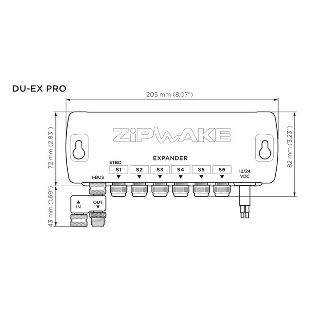 ZIPWAKE Serie 1000E PRO Integrator Modul Straight Kit Box Trimsystem