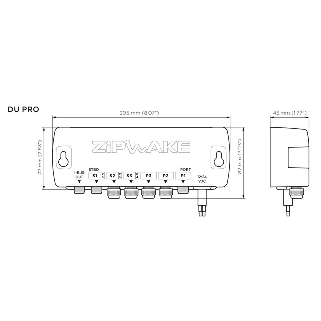 ZIPWAKE Serie 1000E PRO Straight Kit Box Trimsystem
