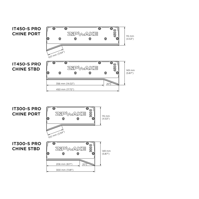 ZIPWAKE Serie 600E PRO Chine Kit Box Trim System