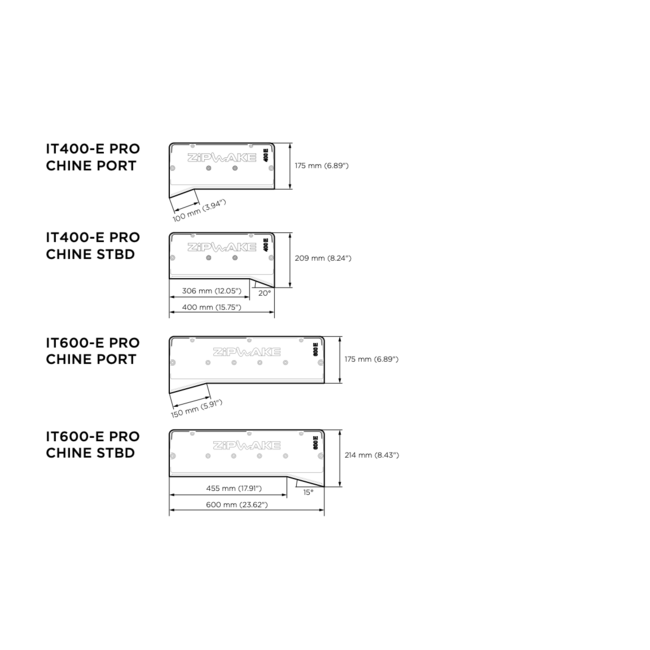 ZIPWAKE Serie 600E PRO Integrator Module Chine Kit Box