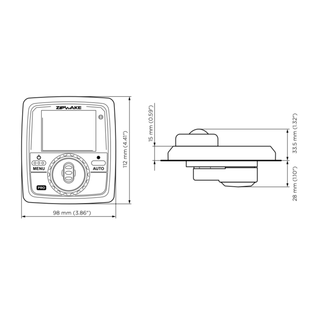ZIPWAKE Series 600E PRO Straight Kit Box Trim System