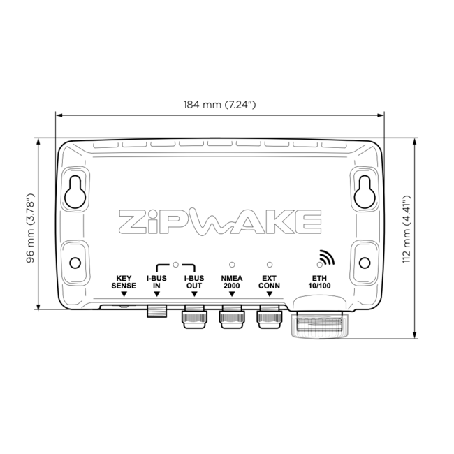 ZIPWAKE Serie 600S PRO Integrator Module Rechte Kitbox Trimsysteem