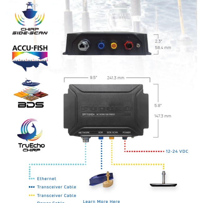 FURUNO DFF1-UHD+ NAVnet Black Box TruEcho CHIRP / Side Scan Fischfinder
