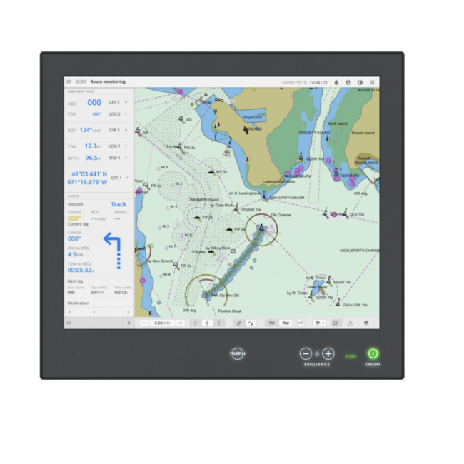 HATTELAND HD 17T27 MMD-MA1FOGP1A 17" Multi-Touch Marine Monitor for Professional Bridge Systems