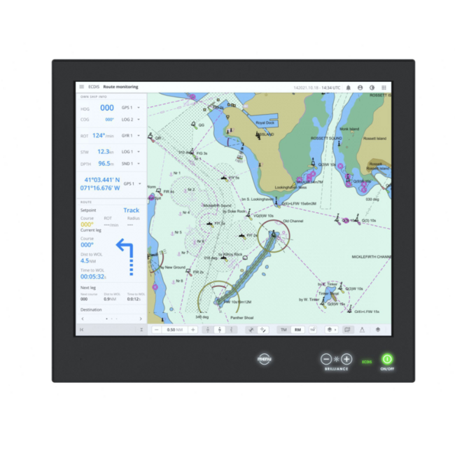 HATTELAND HD 19T27 MMD-MA1FOGP1A 19" Multi-Touch Maritieme Monitor voor Professionele Brugsystemen