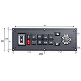 TIMEZERO  Keyboard MCP-10 für MaxSea TimeZero (horizontal)