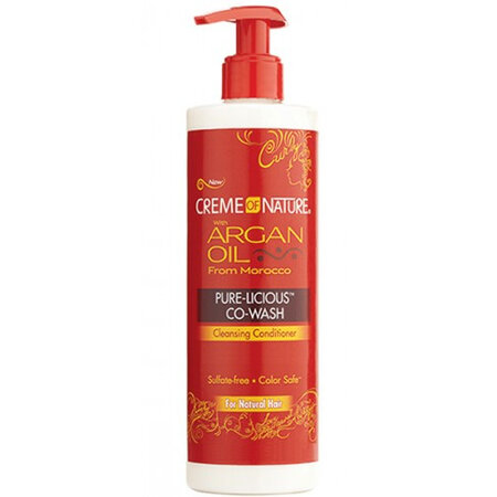 CREME OF NATURE - ARGAN OIL Pure-Licious Co-Wash Cleansing Conditioner 12 oz.