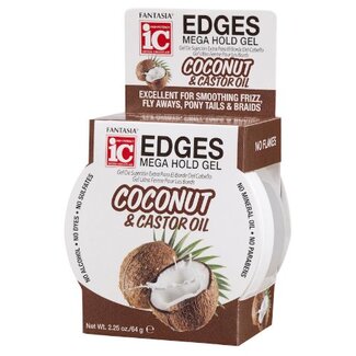 FANTASIA IC Edges Mega Hold Gel Coconut & Castor Oil 2.25 oz