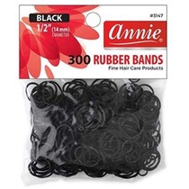 Annie Rubber Bands  - black - 300 pcs.