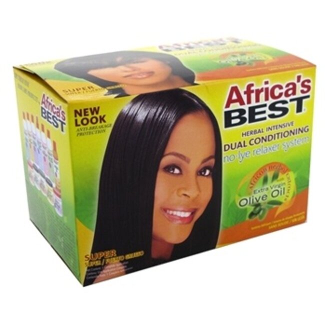 AFRICA'S BEST Olive Oil No-Lye Relaxer System Super