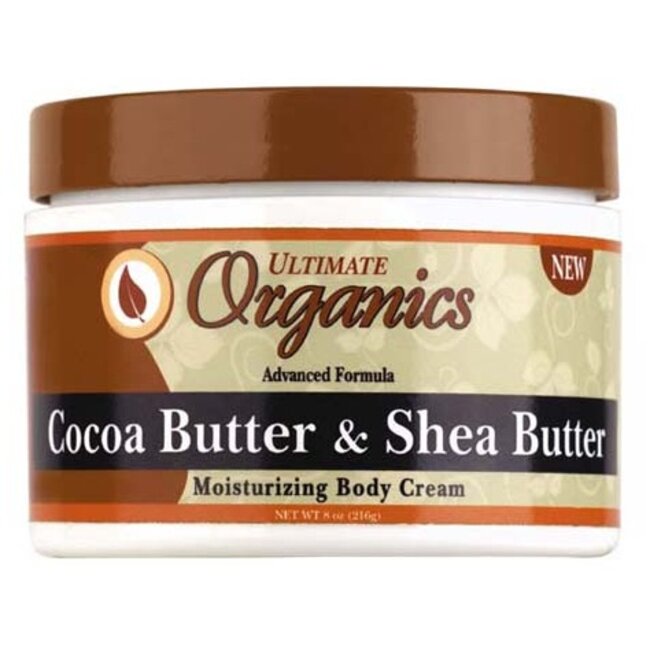 ULTIMATE ORGANICS Cocoa Butter & Shea Butter Body Cream 8 oz