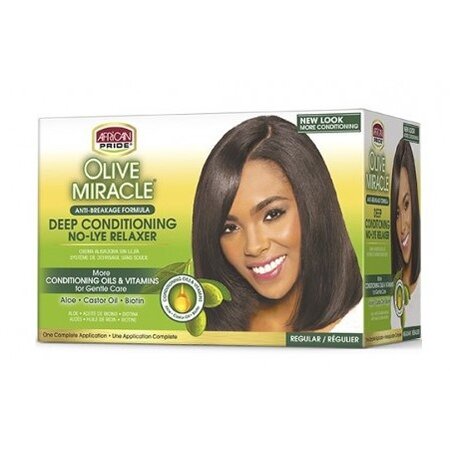 AFRICAN PRIDE OLIVE MIRACLE No-lye Relaxer - REGULAR