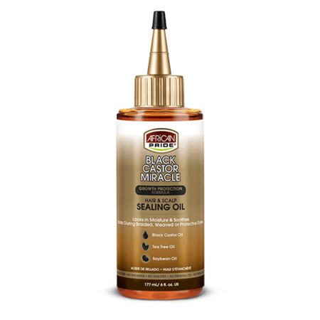 AFRICAN PRIDE BLACK CASTOR Miracle Hair & Scalp Sealing Oil 118 ml.