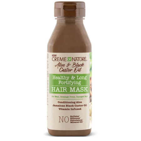 CREME OF NATURE Aloe & Black Castor Oil Healthy & Long Fortifying Hair Mask 355 ml.