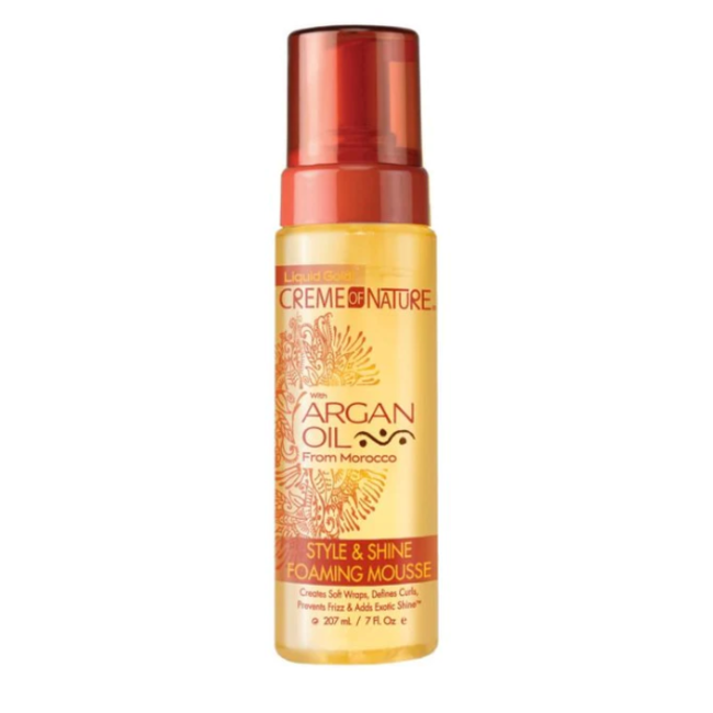 CREME OF NATURE - ARGAN OIL Style & Shine Foaming Mousse 207 ml.