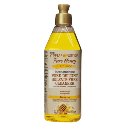 CREME OF NATURE Pure Honey Hair Food Banana Pure Delight Sulfate Free Cleanser 12 oz.