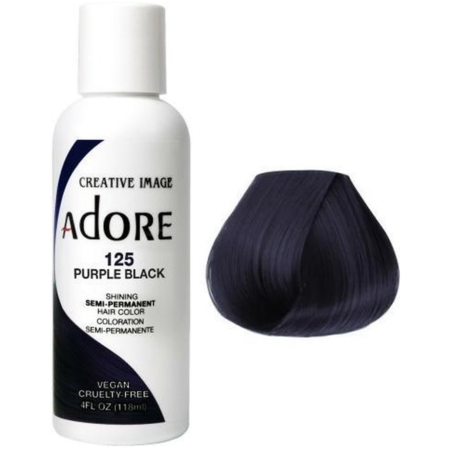 ADORE Semi Permanent Hair Color 125 - Purple Black