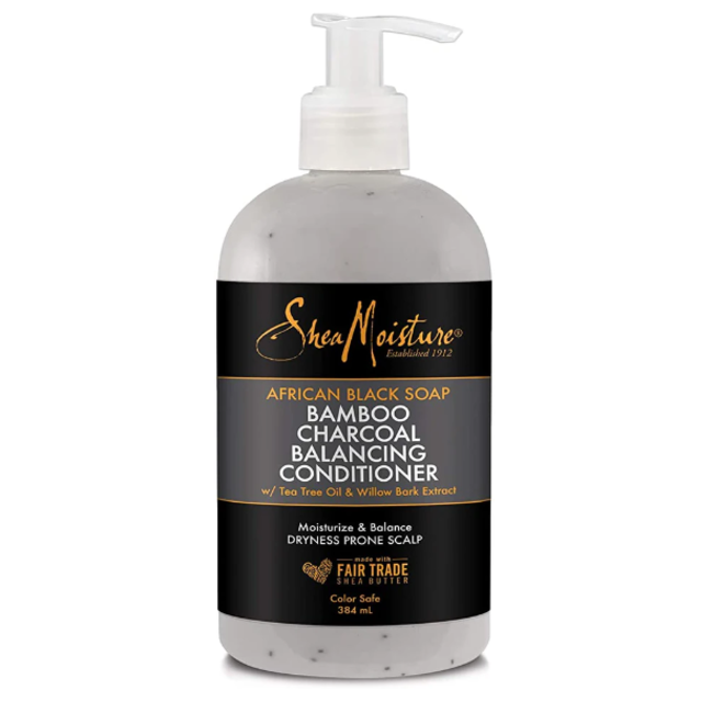SHEA MOISTURE African Black Soap Bamboo Charcoal Balancing Conditioner 13 oz.