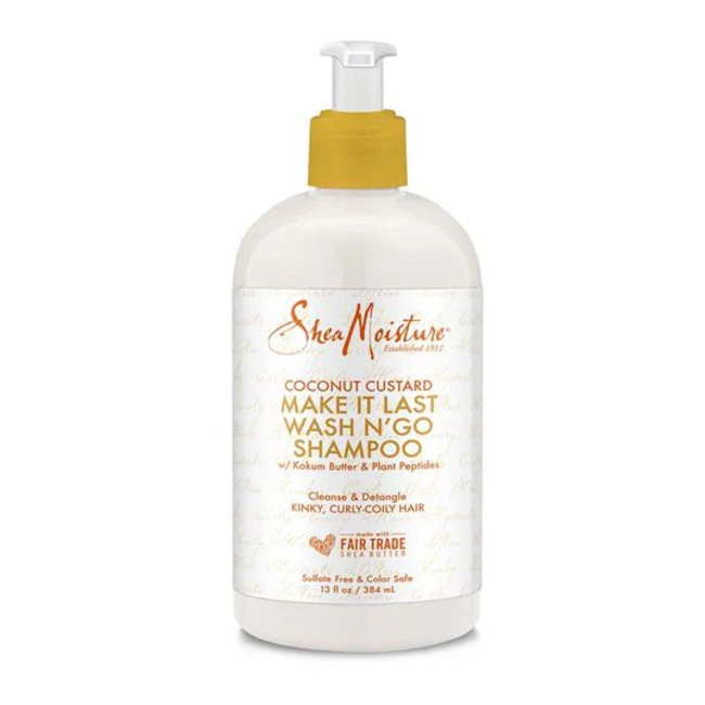 SHEA MOISTURE Coconut Custard Make It Last Wash N'Go Shampoo 13 oz.
