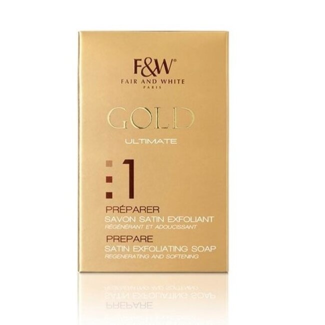 FAIR & WHITE Gold Satin Exfoliating Bar Soap 200 gr.