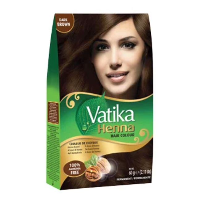 DABUR VATIKA Henna Hair Color Dark Brown - 6x 10 gr.