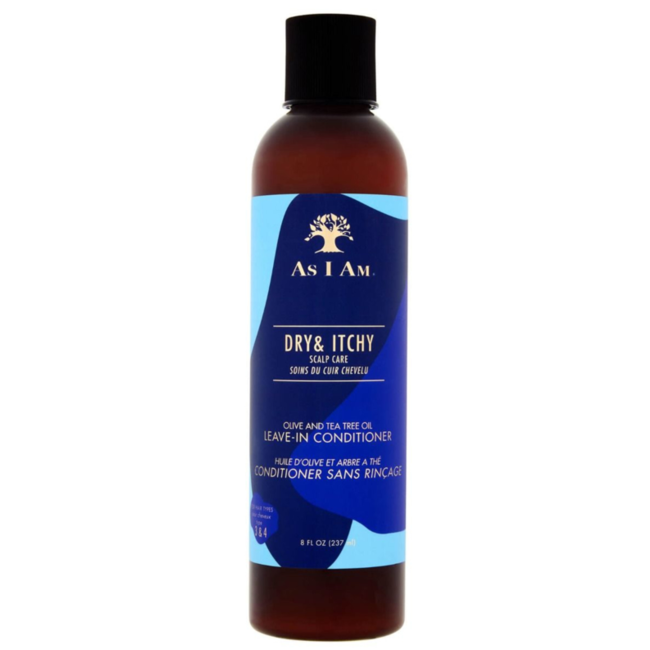 AS I AM Dry & Itchy Scalp Care Olive and Tea Tree Oil Leave in Conditioner 237 ml.