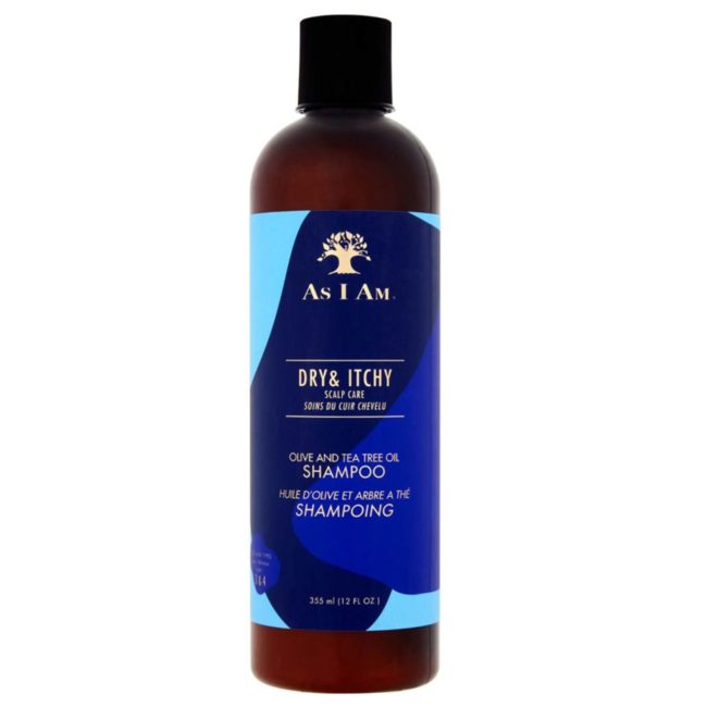 AS I AM Dry & Itchy Scalp Care Olive And Tea Tree Oil Shampoo 355 ml.