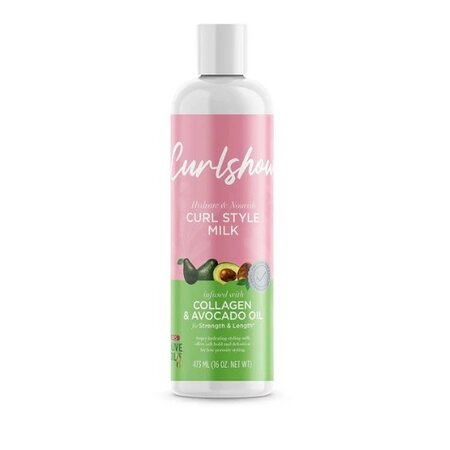 ORS Olive Oil Curlshow Curl Style Milk Infused with Collagen & Avocado Oil for Strength & Length 16 oz