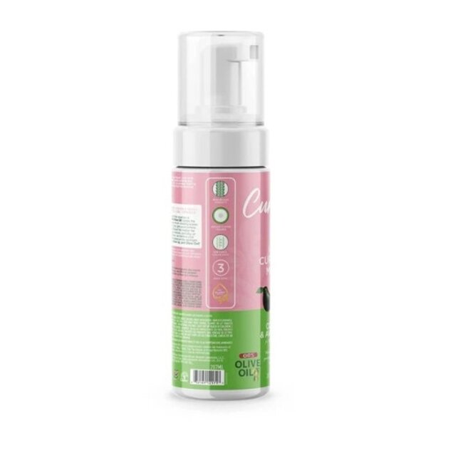 ORS Olive Oil Curlshow Curl Style Mousse Infused with Collagen & Avocado Oil for Strength & Length, Alchohol Free 7 oz