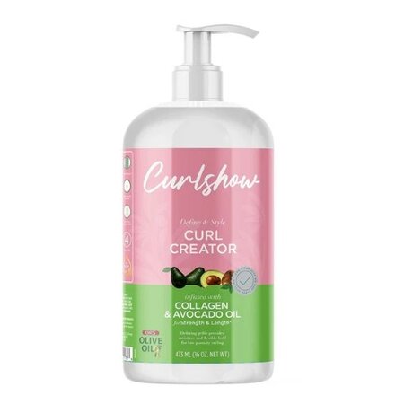 ORS Olive Oil Curlshow Curl Creator Infused with Collagen & Avocado Oil for Strength & Length 16 oz