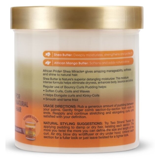 AFRICAN PRIDE SHEA Bouncy Curls Pudding 15 oz